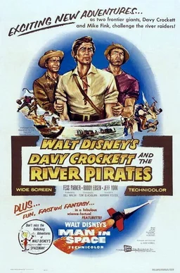 Poster for Davy Crockett and the River Pirates (1956)